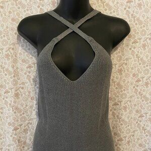 pink republic gray yarn tank